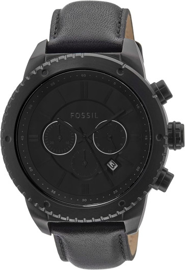 Bracelet de montre Fossil BQ1648 Cuir Noir 22mm